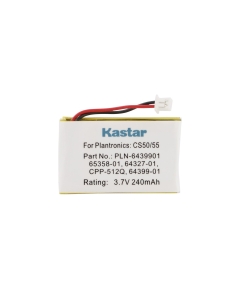 Kastar 3.7V 240mAh Battery (1-Pack) for Plantronics CS-50 CS50-USB CS-55 CS-60 PL-CS-50 PL-CS-50USB PL-CS-55 PL-CS-60 Replaces OEM Avaya AWH-55 Plantronics 64327-01 64399-01 65358-01 PL-64399-01