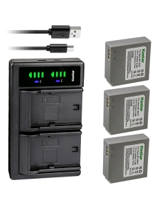 Kastar 3-Pack IA-BP85ST Battery and LTD2 USB Charger Replacement for Samsung SC-HMX20, SC-HMX20C, SC-MX10, SC-MX10P, SC-MX10R, SC-MX20, SMX-F30, SMX-F33, SMX-F34, VP-HMX08, VP-HMX10, VP-MX25