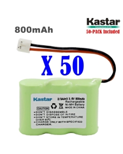 Kastar 50-Pack 2/3AA 3.6V 800mAh EH Ni-MH Rechargeable Battery for AT&T 2422 80-5074-00-00 Lucent 2422 ia5870 ia5882 Sanik 3SN-2/3AA30-S-J1 Cordless Phone (Check Your Cordless Phone Model Down)