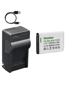 Kastar 1-Pack Battery and AC & USB-C Charger, Compatible with Samsung SLB-1137D, for i80 i85 i100 NV11 NV24HD NV30 NV40 NV100HD NV103 NV106 HD TL34HD Cameras