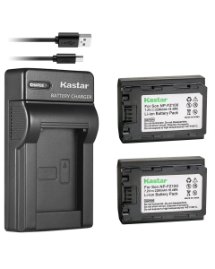 Kastar Battery (X2) & Slim USB Charger Replacement for Sony NP-FZ100 BC-QZ1 and Sony Alpha 9, Sony A9, Sony Alpha 9R, Sony A9R Digital Camera