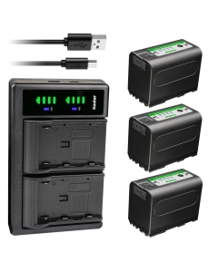 Kastar 3-Pack 7.4V 7000mAh BP-950GEXP Battery and LTD2 USB Charger Compatible with Canon G1000 G1500 G2000 GL1 GL-1 DM-GL1 GL2 GL-2 DM-GL2 MV1 MV10 MV10i MV20 MV20i MV100 MV100i MV200 MV200i Camera