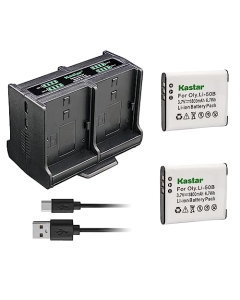 Kastar 2-Pack Battery and Quadruple Charger Compatible with Sony NP-SP70 SP70 SP70A SP70B 4-261-368-01, Bloggie MHS-FS2, MHS-FS2K, MHS-FS2/V, MHS-FS3, MHS-TS10, Bloggie MHS-TS20K, MHS-TS20/S, MHS-TS22