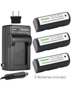 Kastar Battery (3-Pack) and Charger Kit for Fujifilm NP-80 and Finepix 1700z 2700 2900z 4800/4900/6800/6900 Zoom MX-1700/2700/2900/2900z/4800/4900 MX-6800 MX-6900 Kodak DC4800 Kyocer Microelite 3300
