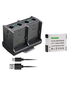 Kastar 1-Pack Battery and Quadruple Charger Compatible with Panasonic DMW-BCM13, DMW-BCM13E, DMW-BCM13PP Battery, Panasonic VSK0800, VSK0801 Charger