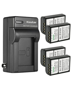 Kastar 4-Pack BLX1 Battery and AC Wall Charger Replacement for Olympus OM System BLX-1 Lithium-Ion Battery, Olympus OM System BCX-1 Battery Charger, Olympus OM System OM-1 Mirrorless Camera