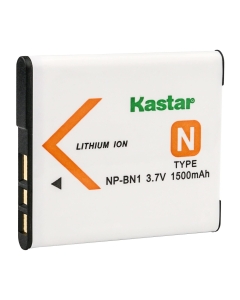 Kastar 1-Pack 3.7V 1500mAh Rechargeable Lithium-ion Battery Replacement for Sony Cyber-Shot DSC-WX70, Cyber-Shot DSC-WX80, Cyber-Shot DSC-WX100 Camera, NP-BN1, Type N Battery, BC-CSN, BC-CSNB Charger