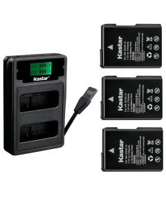 Kastar 3 Pack Battery and Charger with Miro USB/Type-C Input Compatible with Nikon EN-EL14 EN-EL14b, Nikon Grip DF 905-19045-00000-01, D3100/D3200/D3300 905-19021-00000-01, D3400 B905-19050-00000-01