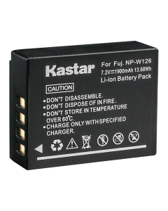 Kastar 1-Pack Battery Replacement for Fujifilm NP-W126, NP-W126s Battery, Fujifilm X-E1, X-E2, X-E2S, X-E3, X-E4, X-H1, X-M1, X-S10, X-T1, X-T2, X-T3, X-T10, X-T20, X-T30, X-T100, X-T200 Camera