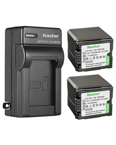 Kastar 2-Pack VW-VBG260 Battery and AC Wall Charger Replacement for Panasonic VW-VBG260, VWVBG260, DMW-BLA13, SDR-H79, SDR-H79K, SDR-H79P, SDR-H80, SDR-H80A, SDR-H80K, SDR-H80P, SDR-H80PC Camera