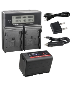 Kastar 1-Pack Battery and AC LCD Dual Fast Charger Compatible with Canon BP-911 BP-911K BP-914 BP-915 BP-925 BP-930 BP-935 BP-945 BP-950 BP-955 BP-950G Pro BP-970G BP-975 BP-980G Pro Battery