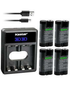 Kastar 4-Pack KAA2HR Battery and LCD Dual USB Charger Replacement for Kodak EasyShare C623 Zoom, C633, C643, C643 Zoom, C653, C653 Zoom, C663, C663 Zoom, C703, C713, C713 Zoom, C743, C743 Zoom Camera