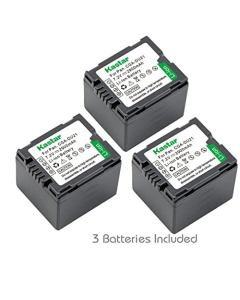 Kastar CGA-DU21 Battery (3-Pack) replace Panasonic CGA-DU06, CGA-DU07, CGA-DU14, CGA-DU21, VW-VBD070 VBD140 VBD210 work with Panasonic NV-GS330, GS400, GS408, GS500, GS508, MX500, PV-GS90, GS120, GS150, GS180, GS320, GS400, GS500, SDR-H48, H68, H200, H250