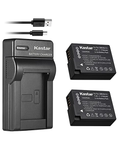 Kastar Battery (X2) & Slim USB Charger Replacement for Panasonic DMW-BLC12, DMW-BLC12E, DMW-BLC12PP and Panasonic Lumix DMC-FZ200, DMC-FZ1000, DMC-G5, DMC-G6, DMC-GH2 Digital Cameras