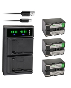 Kastar 3-Pack SB-L220 Battery and LTD2 USB Charger Replacement for Samsung SC-D130, SC-D180, SC-D190, SC-D20, SC-D21, SC-D22, SC-D23, SC-D24, SC-D27, SC-D29, SC-D31, SC-D323, SC-D325, SC-D327, SC-D33