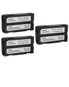 Kastar 3-Pack VW-VBD1 Battery Replacement for Hitachi VM-E540LA, VM-E545LA, VM-E545LS, VM-E555, VM-E555LA, VM-E563LA, VM-E565, VM-E565LA, VM-E568E, VM-E568LE, VM-E573LA, VM-E575LE, VM-E635LA