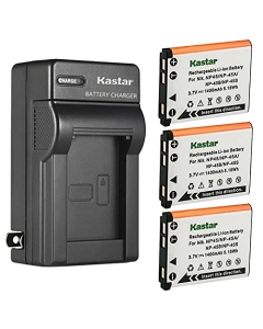 Kastar 3-Pack Battery and AC Wall Charger Replacement for Fujifilm FinePix Z80 FinePix Z81 FinePix Z90 FinePix Z91 FinePix Z100fd FinePix Z110 FinePix Z115 FinePix Z200fd FinePix Z250fd FinePix Z300
