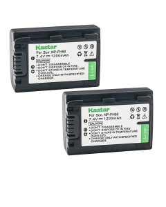 Kastar Battery (2-Pack) for Sony NP-FH50, NP-FH40, NP-FH30 & Sony DSLR-A230, DSLR-A330, DSLR-A290, DSLR-A380, DSLR-A390, HDR-TG1E, HDR-TG3, HDR-TG5, HDR-TG5V, HDR-TG7, DSC-HX1, DSC-HX200, DSC-HX100V