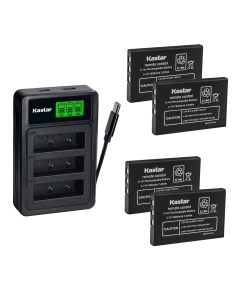 Kastar 4-Pack Battery with LZD3 USB Triple Charger Compatible with BP-244 FNB-82LI URC MX-880 MX-990 NEC DT330 Icom IC-RX7 Baofeng UV-3R Panasonic WX-B3030 Listen LA-365 Compatible Devices