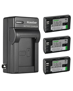 Kastar 3-Pack Battery and AC Wall Charger Replacement for Canon LP-EL Lithium-Ion Battery Pack, Canon 4307C002 Battery, Canon Speedlite EL-1 EL1, E-TTL, E-TTL II Flash Light