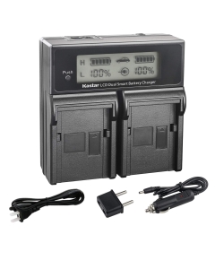 Kastar LCD Dual Smart Fast Charger for Sony NP-FV100, NP-FH100, NPFV100, NPFH100, FV100, FH100 and HDR-CX110, CX130/B, CX160/B, XR160, CX360V, CX560V, HDR-CX700V, HDR-PJ10, HDR-PJ30V, HDR-PJ50V