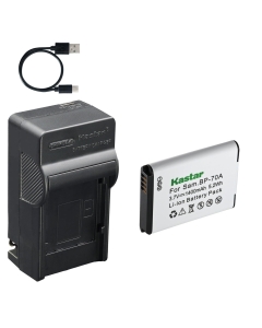 Kastar 1-Pack Battery and AC & USB-C Charger, Compatible with Samsung BP70A, AQ100 DV150F ES95 PL120 PL170 ST65 ST70 ST72 ST76 ST90 ST93 ST95 TL105 TL110 WB30F WB35F WB50F SL600 SL605 SL630 Cameras