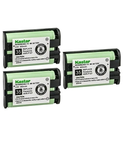 Kastar 3-Pack HHR-P107 Battery Replacement for Panasonic HHR-P107A HHR-P107A/1B Type 35, KXTG6071M KX-TG6072 KXTG6072 KX-TGA300 KXTGA300 KX-TGA600 KXTGA600 MURAPHONE HHRP107 BBGT1500 BBGT1540 BBGTA150