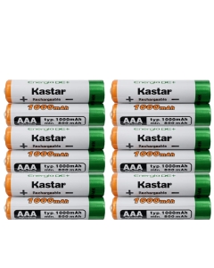 Kastar AAA 12-Pack Ni-MH 1000mAh Super High-Capacity Rechargeable Battery Replacement for Panasonic HHR-4DPA HHR-55AAABU HHR-65AAABU, HHR-75AAA/BU, BK40AAABU, Garden Light, Path Light, Remotes