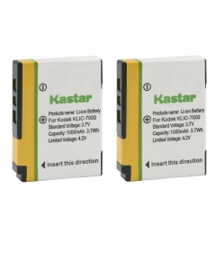 Kastar K7002 Battery 2-Pack Replacement for Kodak KLIC-7002 K7002 Battery, Kodak EasyShare V530, EasyShare V603, EasyShare V530 Zoom, EasyShare V603 Zoom Camera