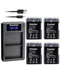 Kastar EN-EL14 4-Pack Battery and LKD2 USB Charger Compatible with Nikon EN-EL14a EN-EL14b EN-EL14c EN-EL14 27126 Battery, MH-24a MH-24 Charger, Coolpix P7000 P7100 P7700 P7800 Camera