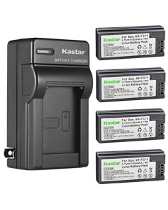 Kastar 4-Pack Battery and AC Wall Charger Replacement for Sony NP-FC11/FC10 Battery, BC-VC10 Charger, Cyber-shot DSC Cameras