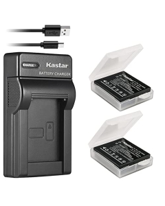 Kastar Battery (X2) & Slim USB Charger Replacement for Samsung IA-BH125C HMX-R10 Rico DB-65 GR GR-II GR-III GR-IV G700 GR Digital Sigma BP-41 DP3M DP2 Merrill Pentax D-Li106 MX-1 X90