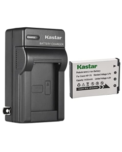 Kastar 1-Pack Battery and AC Wall Charger Replacement for Casio Exilim Zoom EX-Z250SR, Exilim Zoom EX-Z150, Exilim Zoom EX-Z150BK, Exilim Zoom EX-Z150GN, Exilim Zoom EX-Z150PK, Exilim Zoom EX-Z150RD