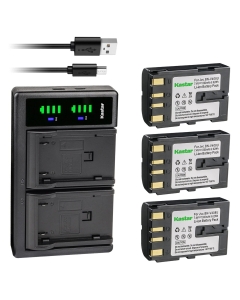 Kastar 3-Pack Battery and LTD2 USB Charger Replacement for JVC GR-DVL700, GR-DVL707, GR-DVL710, GR-DVL715, GR-DVL720, GR-DVL722, GR-DVL725, GR-DVL728, GR-DVL765, GR-DVL767, GR-DVL800, GR-DVL805
