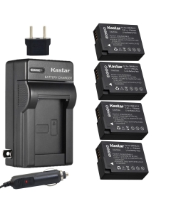 Kastar Battery (4-Pack) and Charger Kit Replacement for Panasonic DMW-BLC12, DMW-BLC12E, DMW-BLC12PP and DE-A79 Work with Panasonic Lumix DMC-FZ200, DMC-FZ1000, DMC-G5, DMC-G6, DMC-GH2 Cameras