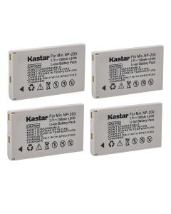 Kastar NP-200 Battery (4-Pack) for Konica Minolta Dimage X Dimage Xg Dimage X6 Dimage Xi Dimage Xt Dimage Xt Biz Cameras