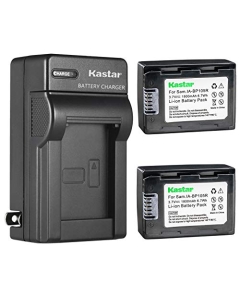 Kastar Battery 2 Pack + Charger for IA-BP105R and Samsung HMX-F80 HMX-F90 HMX-F800 HMX-F900 SMX-F50 SMX-F53 SMX-F54 SMX-F500 SMX-F501 SMX-F530 SMX-F70 SMX-F700 HMX-H300 H303 H304 H305 HMX-H320