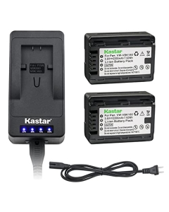 Kastar Super Fast Charger & Battery X2 Replacement for Panasonic VW-VBK180 HC-V10 V100 V100M V500 V500M V700M HDC-HS60 HS80 SD90 SDX1H TM40 TM41 TM55 TM80 TM90 SDR-H100 H101 H85 SDR-T50 T70 T71 T76