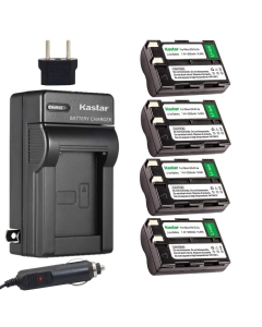 Kastar Battery (4-Pack) and Charger Kit for Nik EN-EL3a, EN-EL3, MH-18, MH-18a Work with Nik D50, D70, D70s, D100 Cameras