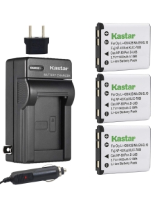 Kastar 3X Battery & Charger for Cas NP-80 Exilim EX-G1 EX-H5 EX-H50 EX-H60 EX-JE10 EX-N1 EX-N5 EX-N10 EX-N20 EX-N50 EX-S5 EX-S6 EX-S7 EX-S8 EX-S9 EX-Z1 Z2 EX-Z16 Z26 EX-Z28 EX-Z33 EX-Z35 EX-Z37