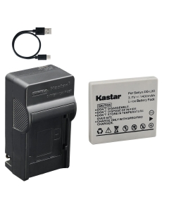 Kastar 1-Pack Battery and AC & USB-C Charger, Compatible with Sanyo DB-L20 DB-L20A DB-L20AU SL20 for Xacti DMX-C4 C5 C6 CA9 CG6 CA65 VPC-C4 C5 CA9 E6 CG9