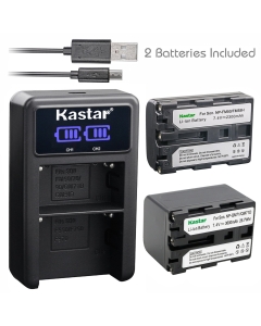 Kastar Battery + Dual Charger Replacement for Sony NP-FM50 NP-QM71D NP-QM91D Sony DSC-F707 DSC-F717 DSC-F828 DSC-R1 DSC-S30 DSC-S50 DSC-S70 DSC-S75 DSC-S85; Sony DSR-PDX10 HVL-ML20M HVR-A1 GV-D1000