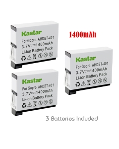 Kastar Battery (3-Pack) for GoPro HERO4 and GoPro AHDBT-401, AHBBP-401 Sport Cameras