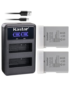 Kastar 2-Pack EN-EL14A Battery and LED2 USB Charger Compatible with Nikon D3300 DSLR Camera, D3400 DSLR Camera, D3500 DSLR Camera, D5100 DSLR Camera, D5200 DSLR Camera, D5300 DSLR Camera