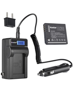 Kastar 1-Pack DMW-BCF10 Battery and LCD AC Charger Compatible with Panasonic DMW-BCF10 DMW-BCF10E DMW-BCF10PP, CGA-S009 CGA-S009E CGA-S/106B Battery, Panasonic DE-A59 DE-A59B, DE-A60 Charger