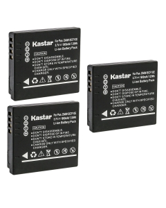 Kastar 3-Pack DMW-BCF10 Battery Replacement for Panasonic DMW-BCF10 DMW-BCF10E DMW-BCF10PP, CGA-S009 CGA-S009E CGA-S/106B Battery, Panasonic DE-A59 DE-A59B, DE-A60 Charger