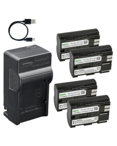 Kastar 4-Pack Battery and AC & USB-C Charger, Compatible with Canon BP-511 BP-511A BP-512 BP-514 and Canon EOS 5D 10D 20D 30D 40D 50D 300D D30 D60 PowerShot G1 G2 G3 G5 G6 ZR20 ZR30 Optura 10 20 50MC