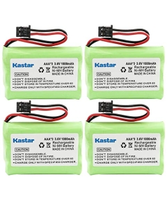 Kastar 4 Pack Cordless Phone BatteryReplacement for Uniden BT909 BT1001 BT1004 DECT 1500 DECT 1588-5 TRU-12803 TRU-226 TRU-9260 TRU-9360 Dantona Batt-909 Batt909 Panasonic P-P102 Type 22