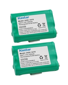 Kastar AT2419 Cordless Battery (2 Pack), Ni-MH 3.6V 1000mAh, Replacement for AT&T 1215 1225 1231 2115 2120 2125 2231 2419 2420 2715 2725 2820 282H 5630 5633 5815 5915 5925