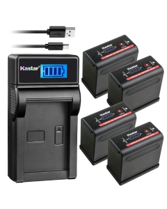 Kastar 4 Battery + Charger Replace for Canon XH-A1 XH-A1 V50Hi V60Hi V65Hi V72 V75Hi V400 V420 V500 V520 HDV XH-A1S HD XH-A1sE HDV XH-G1 HDV XH-G1S XH-G1S HD XL-H1A XL-H1S XL-H1S HD XL1 XL-1S XL-2 XM1